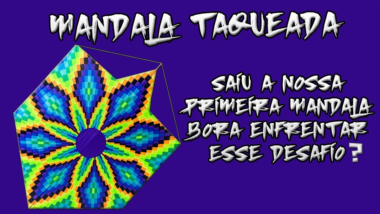 Nosso primeiro pipa Mandala Taqueada, passo a passo de como fazer, aceita o desafio?