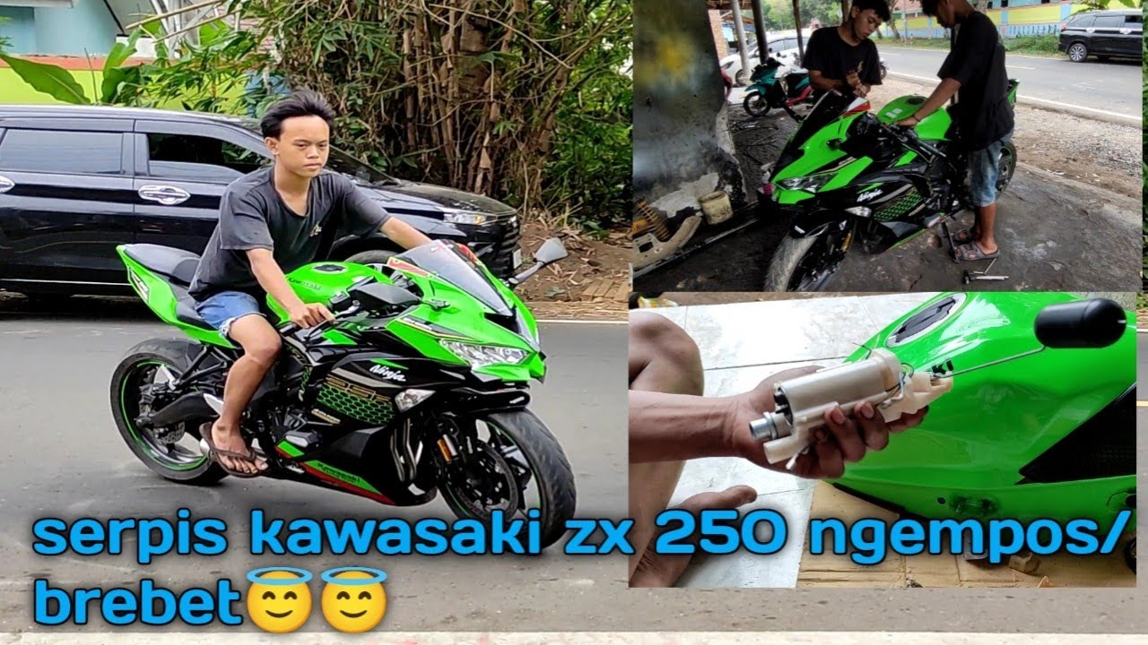 serpis kawasaki zx 250 masalah ngempos brebet simak videonya sampai selesai.