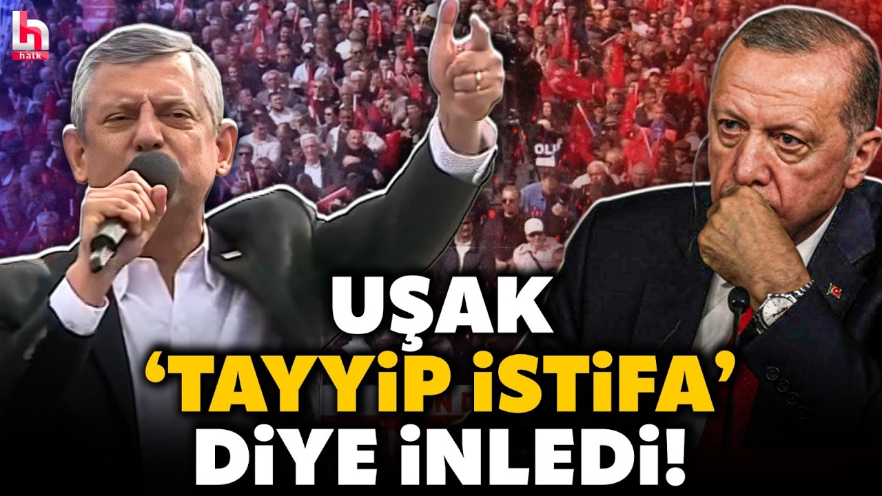 Özel, Uşak'ı ayağa kaldırdı! Erdoğan'ı çıldırtacak sözler! Meydan 'Tayyip istifa' sesleriyle inledi!