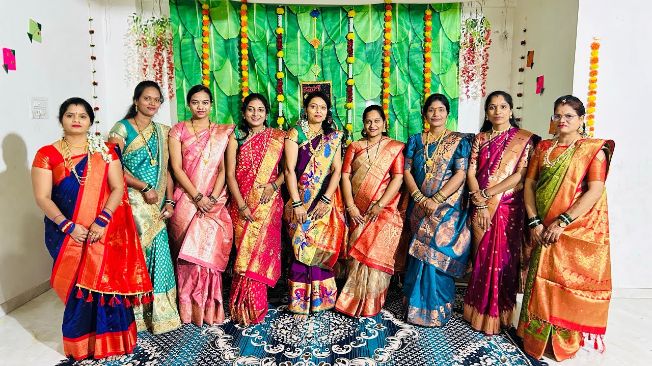 हळदीचा रंग, कुंकवाचा साज… आजचा दिवस खास❣️💓🥳#HaldiKunkuVibes#MarathiFunction#LadiesSpecial#SareeVibes