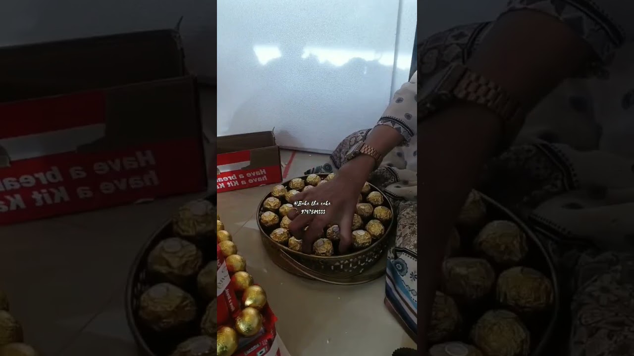 Ferrero rocher #giftbox  #chocolatelover #cake #giftpackaging #giftwrapping #gifthampers #gift #love