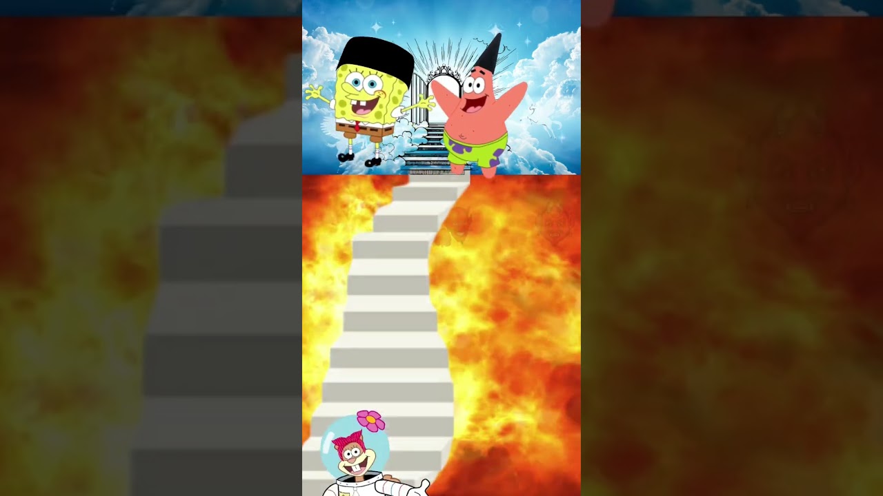 Pilih Mana Mau Surga Atau Neraka? # #shortsvideo #surgadanneraka #spongebob