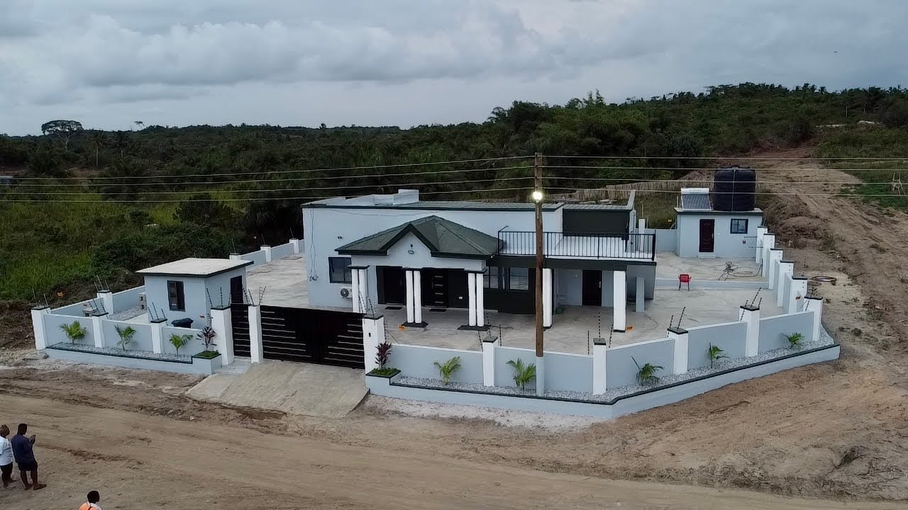 Aerial View of A Diasporan's Newly Built House In Asebu |  Asebu Pan African Village