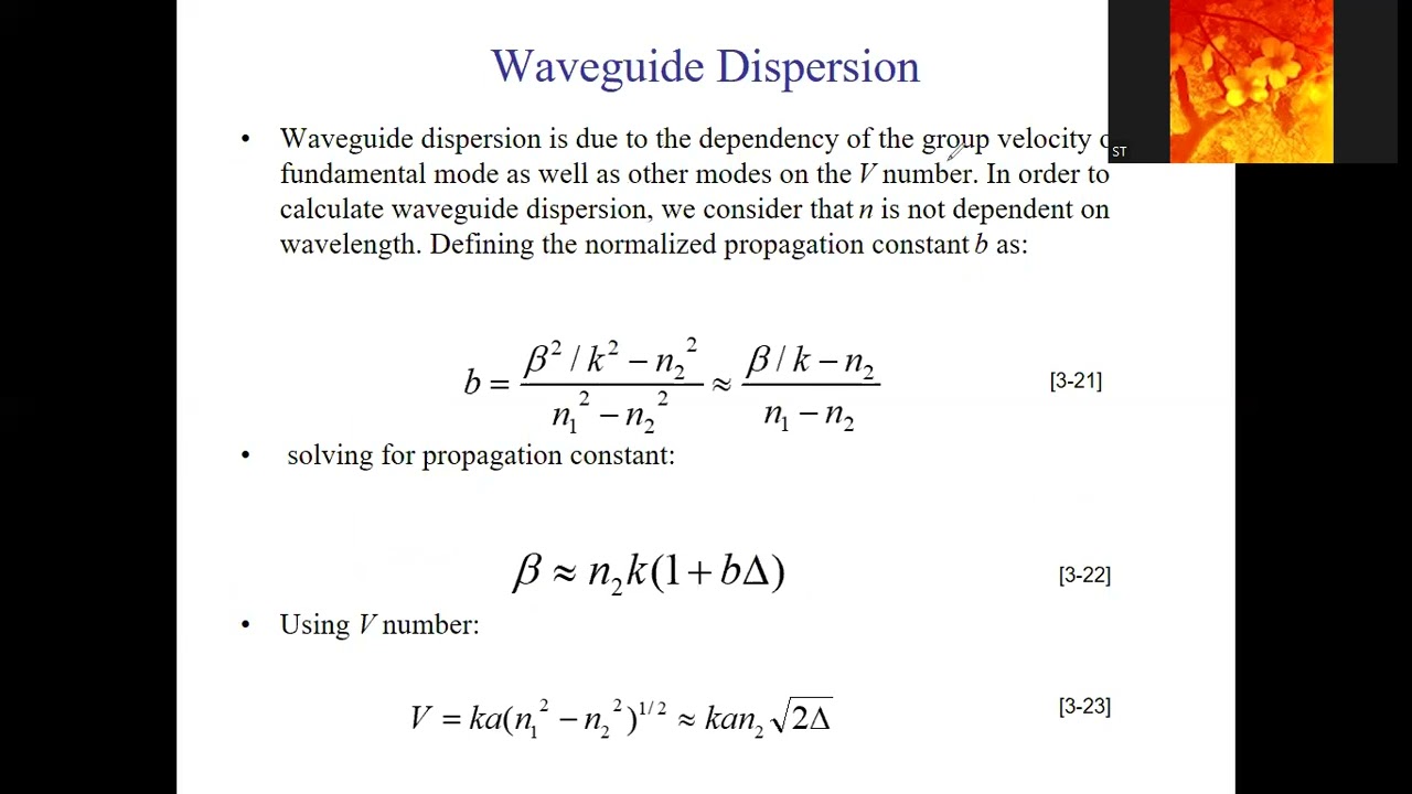 Waveguide dispersion