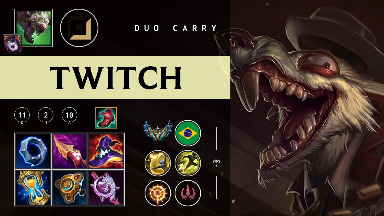 Twitch ADC vs Veigar - BR Challenger Patch 26.04