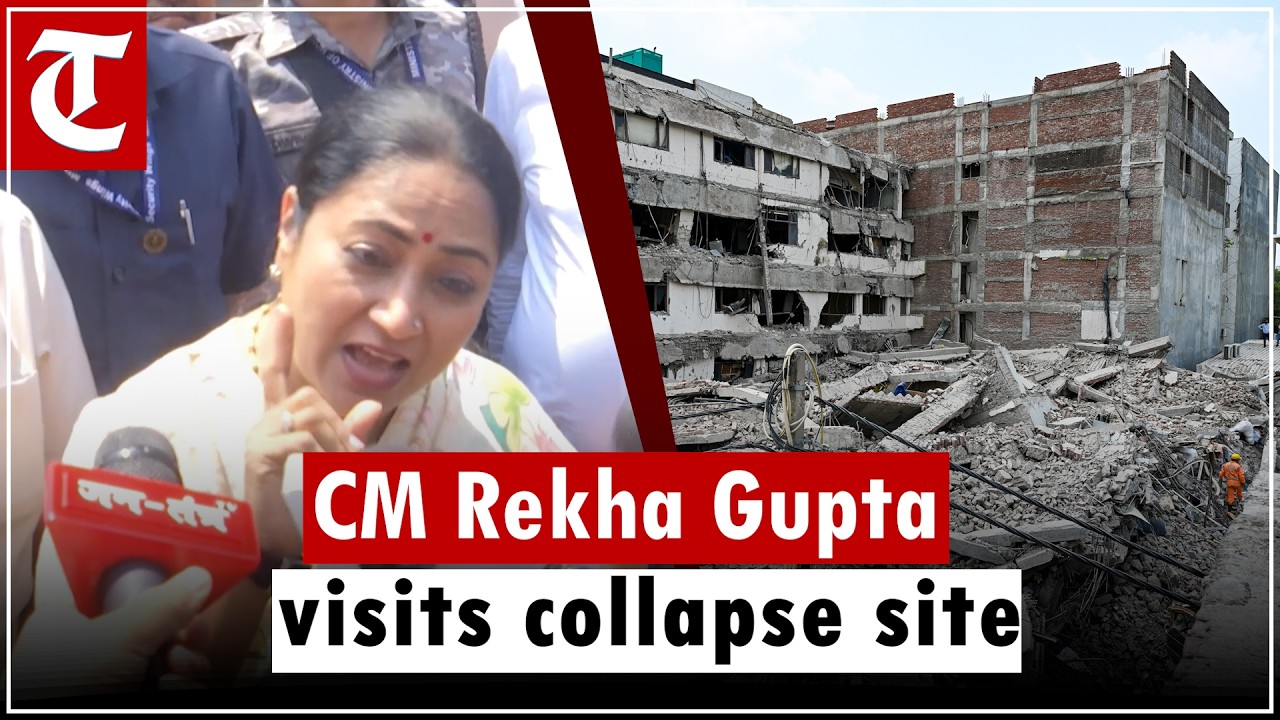Delhi Building Collapse: 2 Dead, Several Injured in Mehrauli Tragedy; CM Rekha Gupta Visits Site