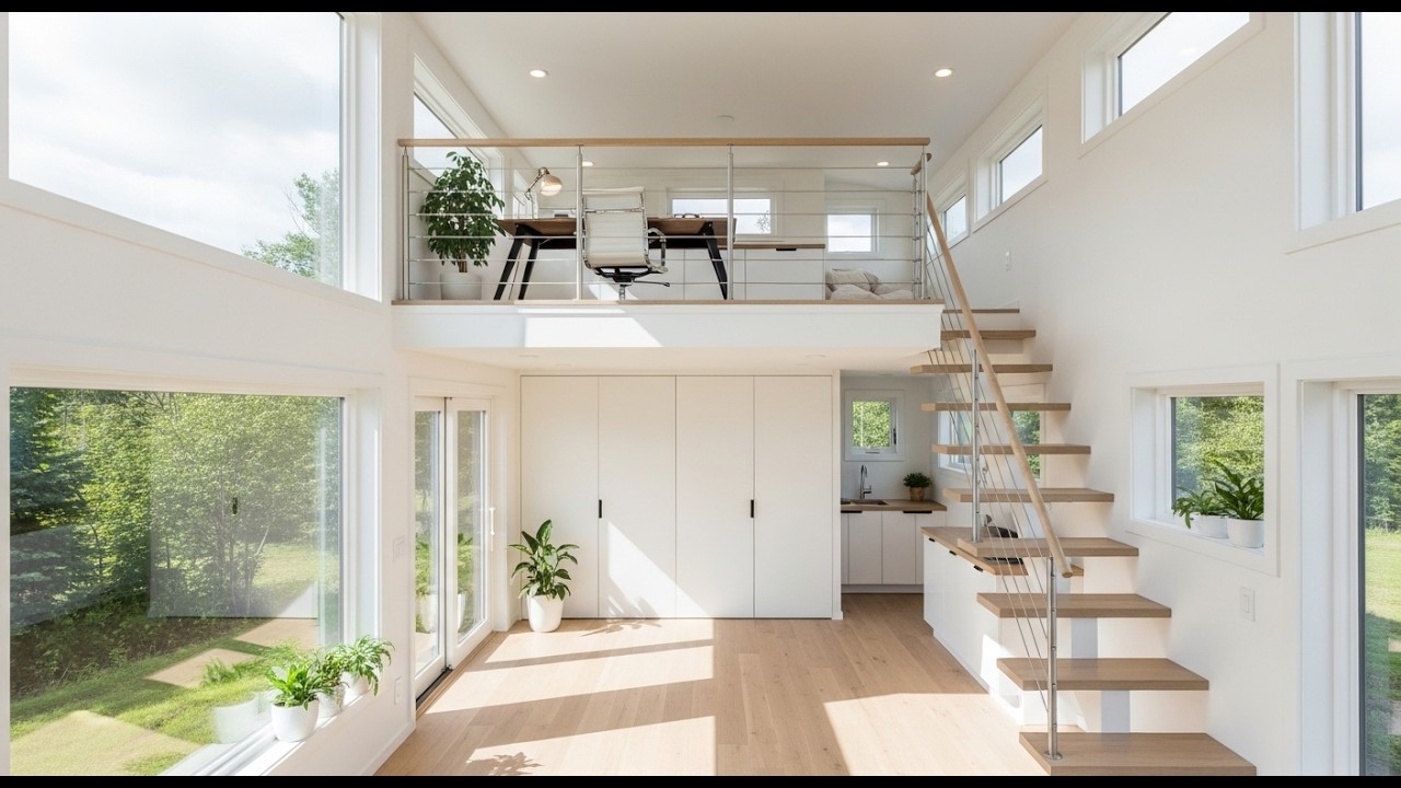 Двухэтажные крошечные домики, которые на удивление кажутся просторными.