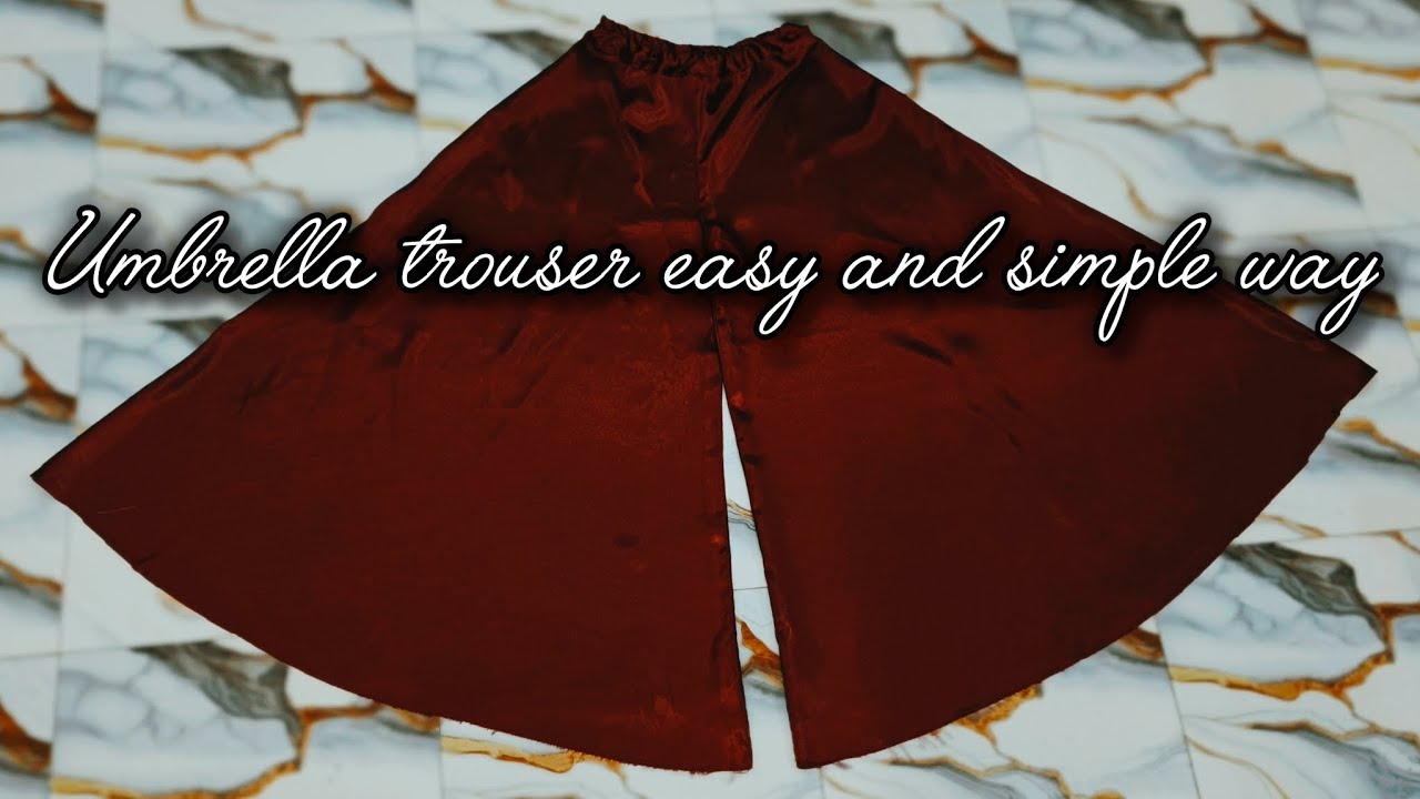 Umbrella trouser design cutting and stitching / how to stitch plazo design / with hina Kashif