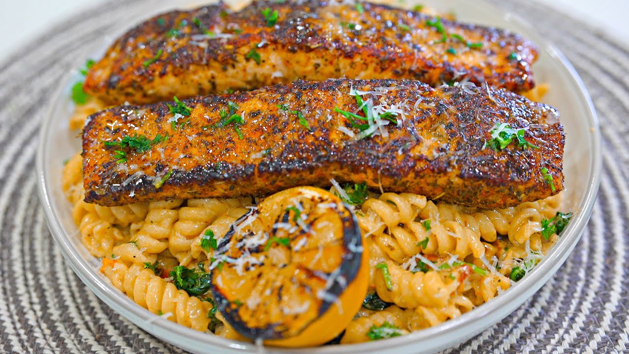 Delicious Tuscan Salmon Pasta Recipe | Creamy & Flavorful! @Island Vibe Cooking