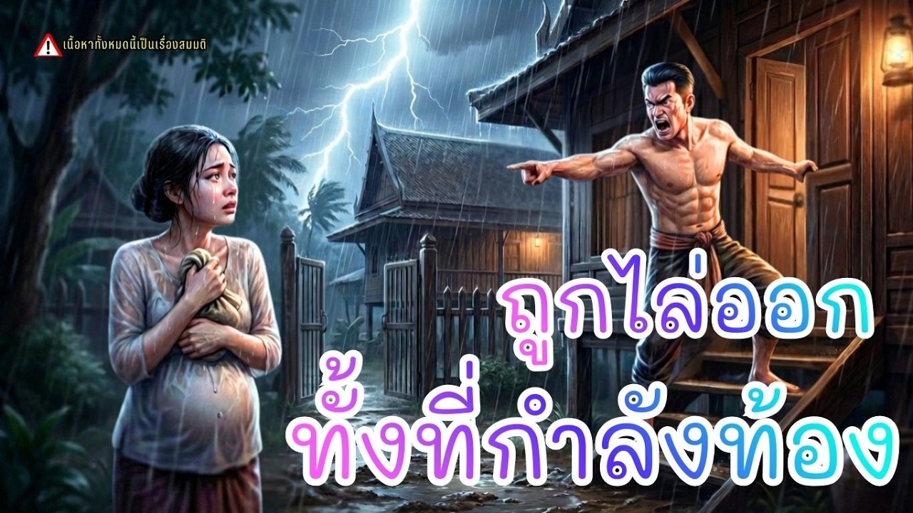 สามีใจร้ายไล่ภรรยาท้องกลางคืนพายุ…5 ปีต่อมาเขาต้องคุกเข่าขอขมาเมื่อได้พบเธออีกครั้ง|นิทานพื้นบ้านไทย