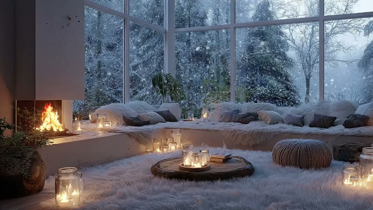 Firelight and Rainfall – Cozy Night Piano Atmosphere