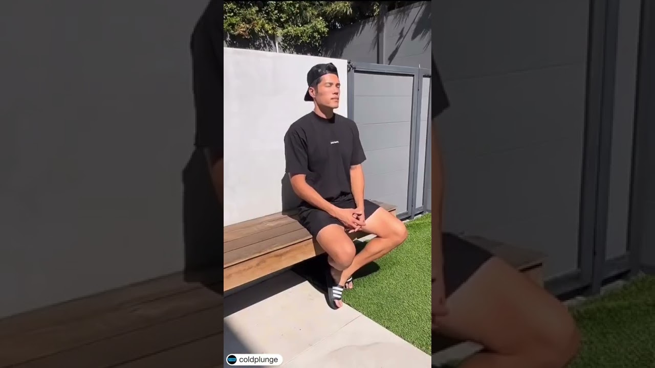 Tim Chung killing it while setting up The Cold Plunge into his recovery routine? #coldplunge #life