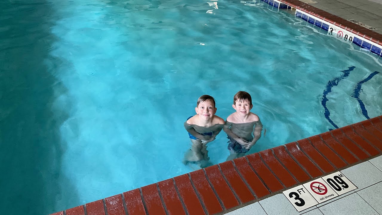Noah and Kane Breakfast/Pool