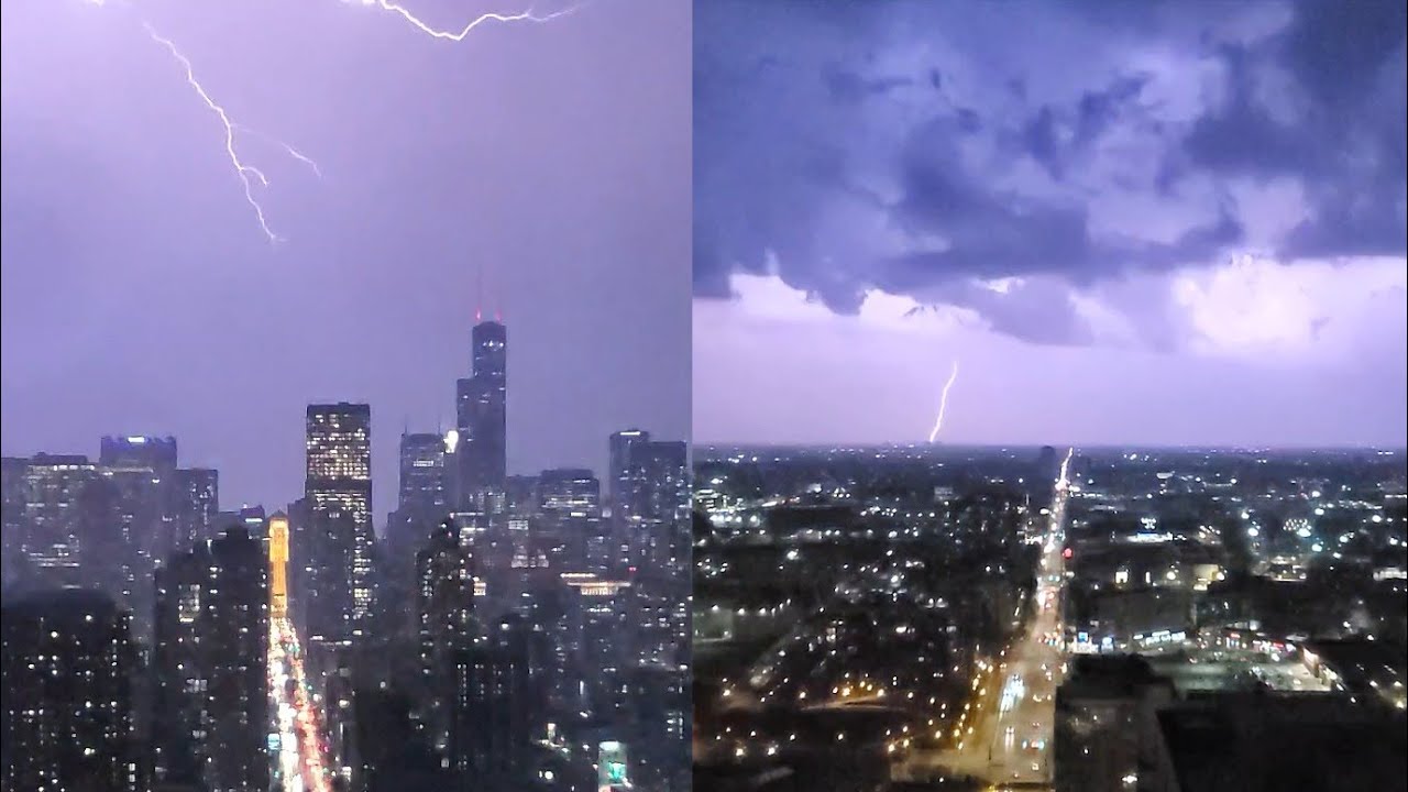 Thunderstorm in Chicago February 27, 2024