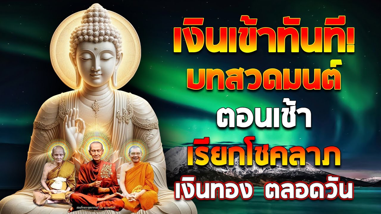 บทสวดมนต์ตอนเช้า เรียกโชคลาภ เงินทอง ตลอดวัน วามสุขความเจริญด้วยเถิด🙏🙏🙏แผ่เมตตา แผ่ส่วนกุศล