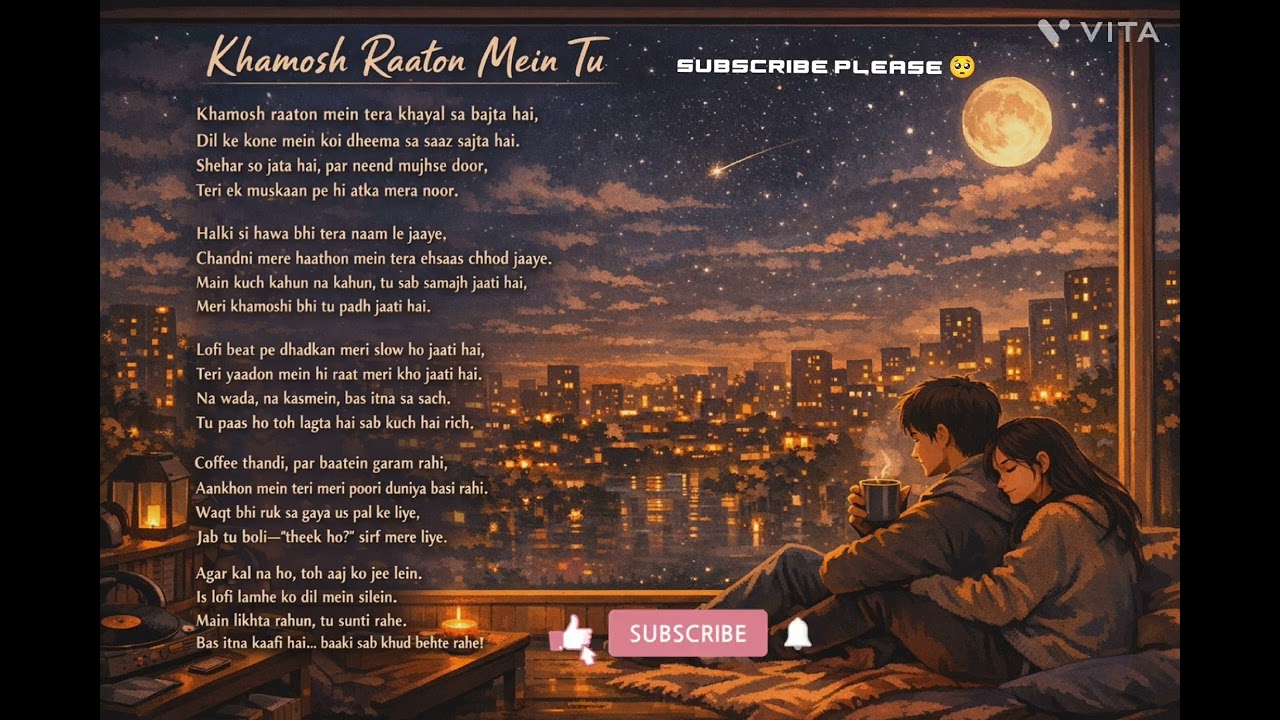Khamosh Raaton Mein Tu 🌙 | Romantic Lofi Hindi Song | Night VibesLate Night 