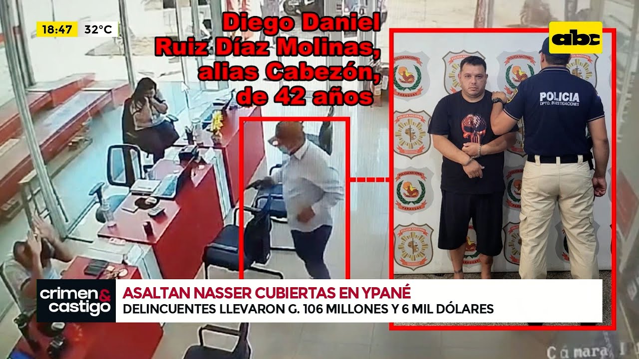 Millonario asalto a local de cubiertas en Ypané: Diego “Cabezón” señalado como uno de los implicados