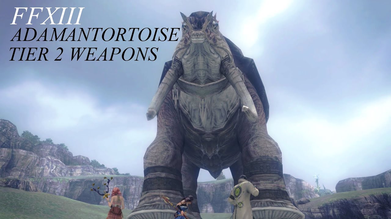 Final Fantasy XIII - Adamantortoise farming Guide ( No Summon, Tier 2 Weapons )