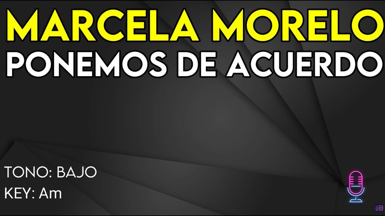 Marcela Morelo - Ponernos De Acuerdo - Karaoke Instrumental - Bajo