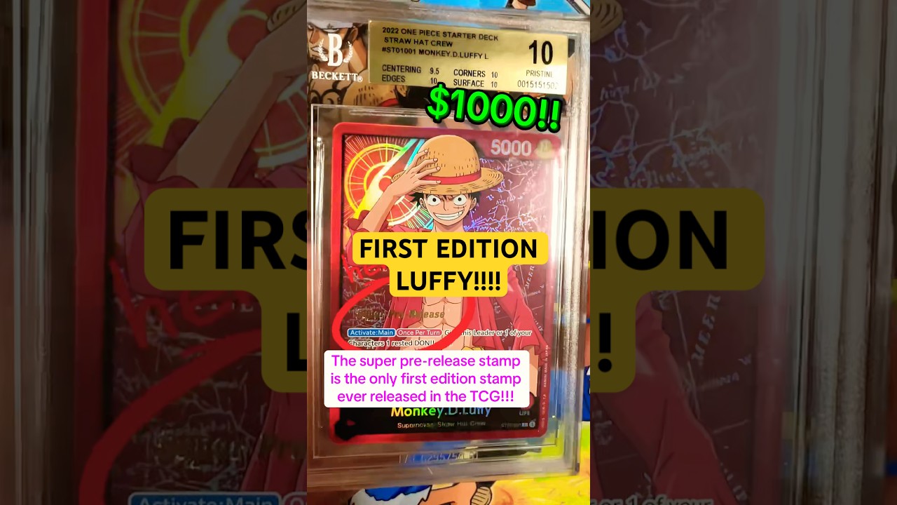 This Luffy is the ONLY First Edition Card in the One Piece TCG!!