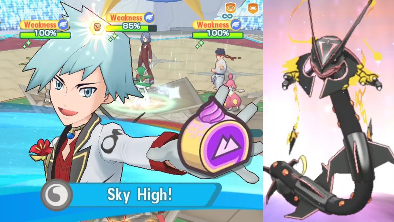 6*EXR 5/5 Anniversary Steven & Mega Rayquaza at 3000pts Champion Stadium | Pokémon Masters EX