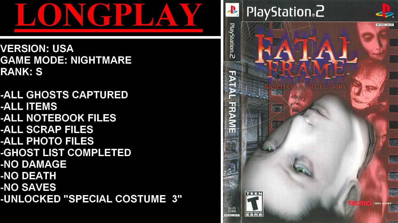 Fatal Frame [USA] (PlayStation 2) - (Longplay - S Rank Run | Nightmare Mode)