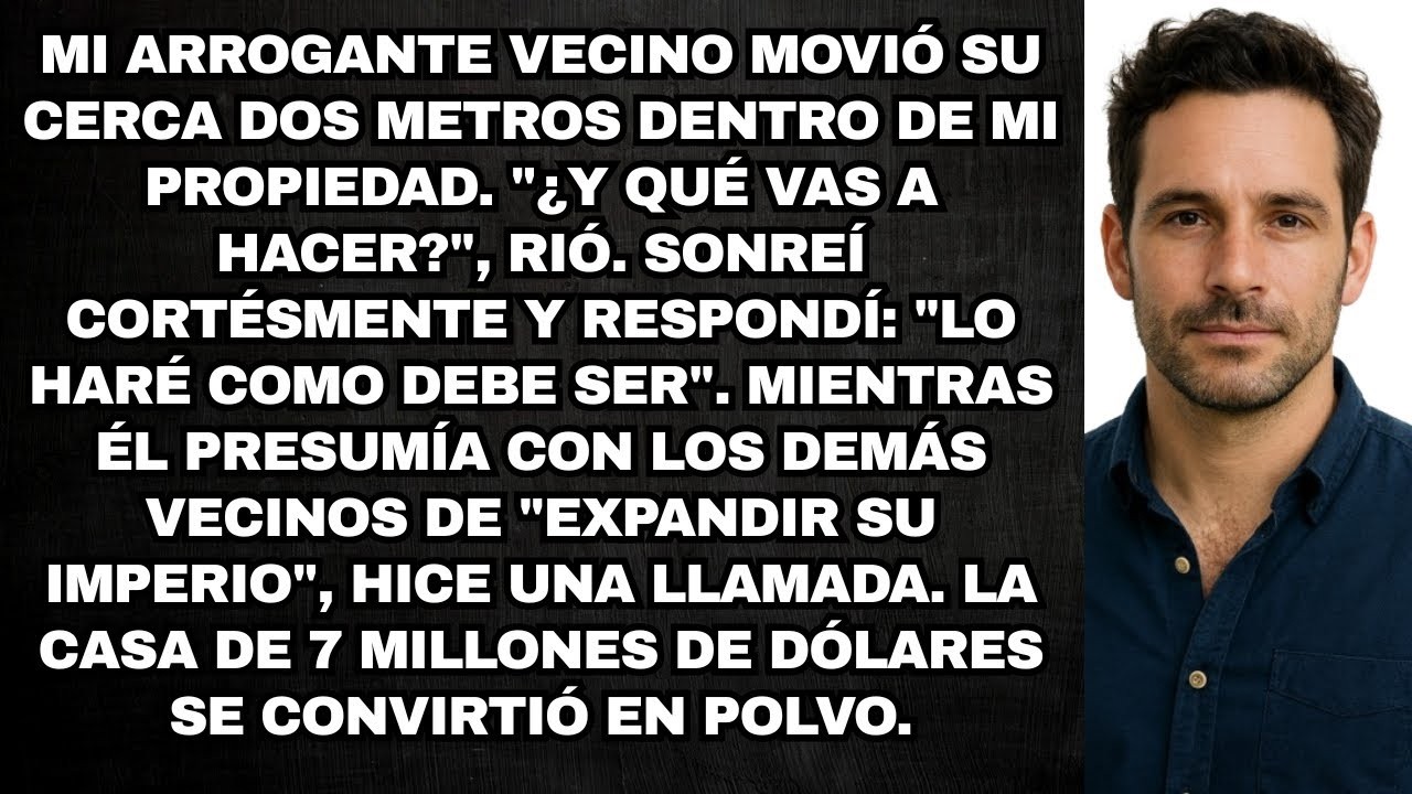 Mi vecino movió su cerca 6 pies sobre mi terreno; hice una llamada telefónica discreta y su mansión