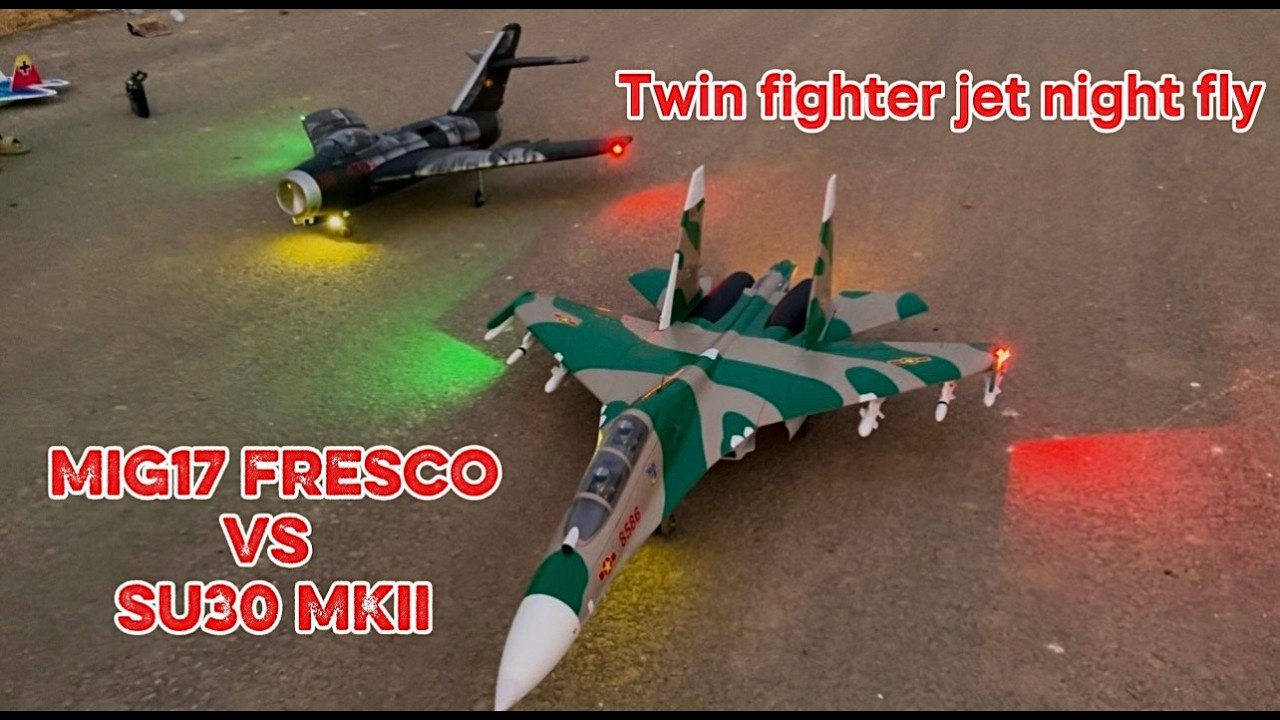 Bay đội hình MiG17 & Su30 MKII (TWIN FIGHTERS JET MIG17 & SU30 NIGHT FLY)
