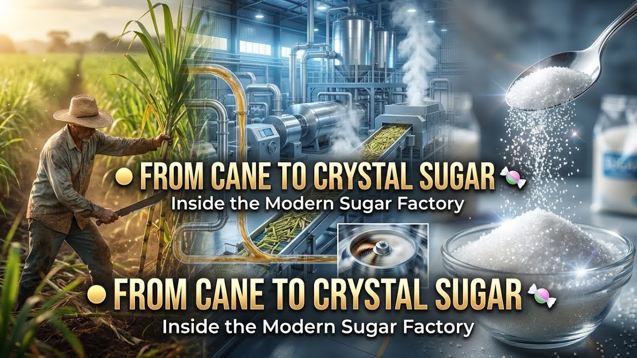 Inside a Modern Cane Sugar Factory: From Fresh Sugarcane to Pure Crystal Sugar (Full Process)
