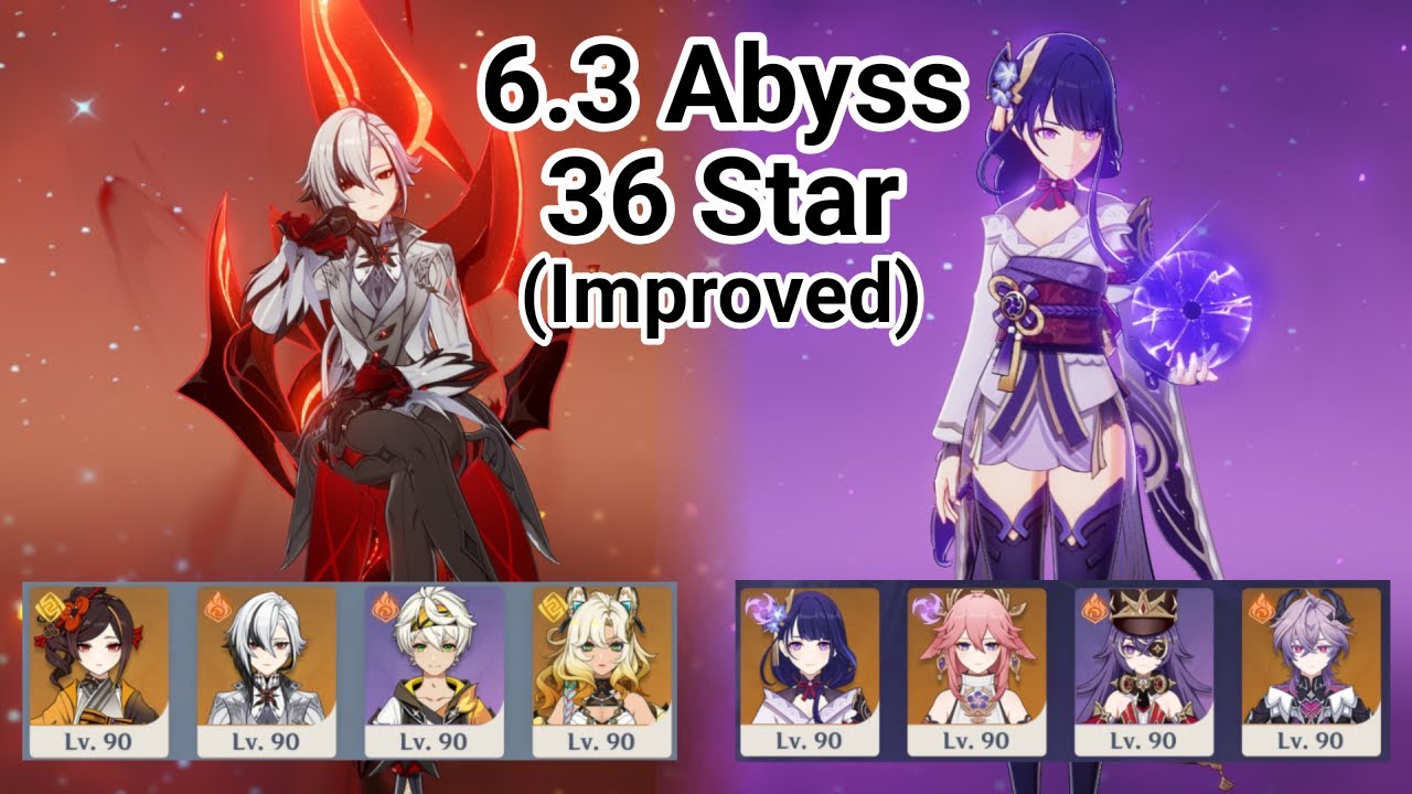 6.3 Abyss 36 Star - C1 Arlecchino + C0 Raiden Shogun
