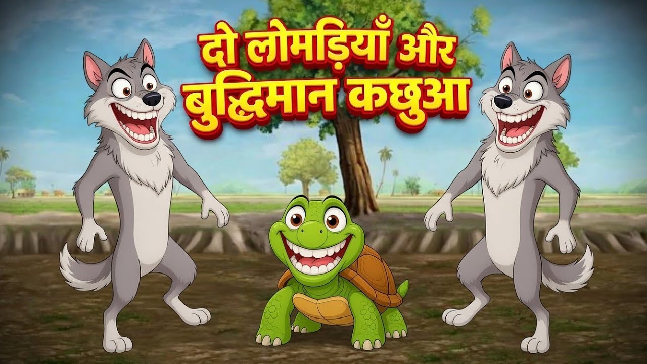 पंचतंत्र की कहानी 📖(दो लोमड़ियां और बुद्धिमान कछुआ)#cartoon #moralstories 