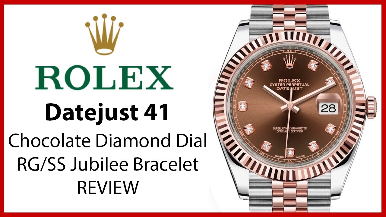 ▶Обзор часов Rolex Datejust 41 из розового золота и стали с шоколадным циферблатом, бриллиантами ...