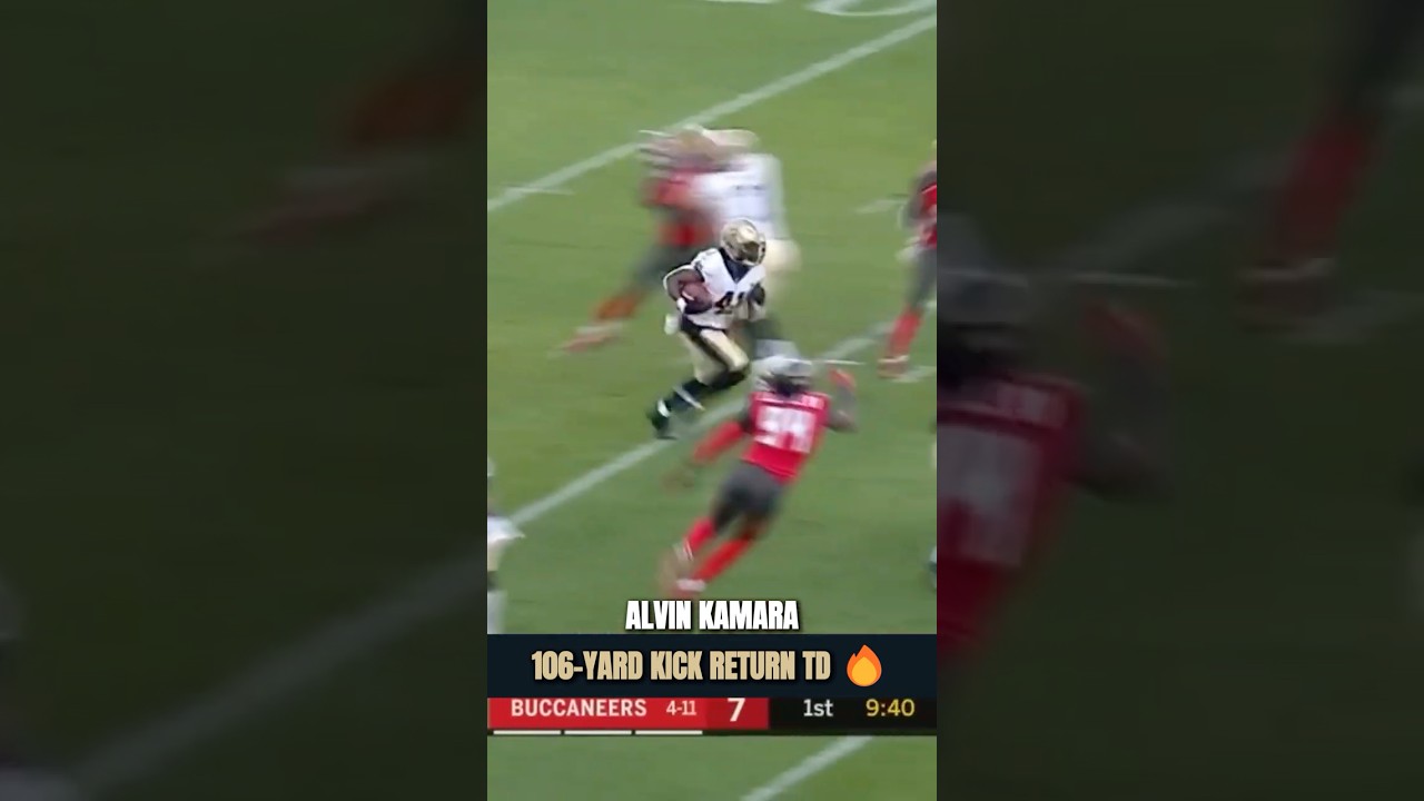 Alvin Kamara Shocks Everyone with 106 Yard Kick Return TD 🔥