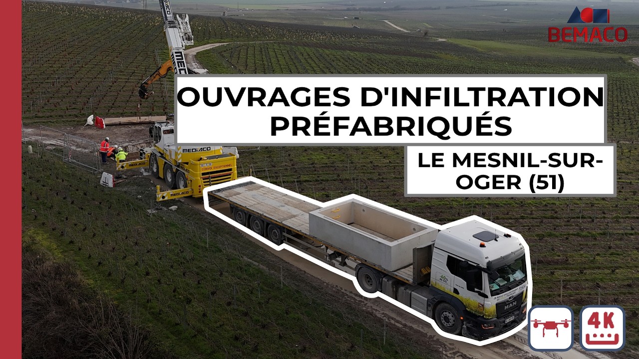 Le Mesnil-sur-Oger - Ouvrages d’infiltration en béton préfabriqué