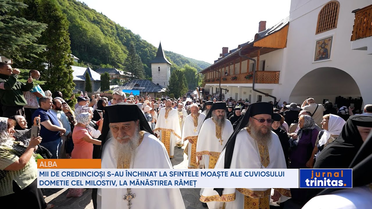 Mii de credincioși s-au închinat la sfintele moaște ale Cuviosului Dometie, la Mănăstirea Râmeț