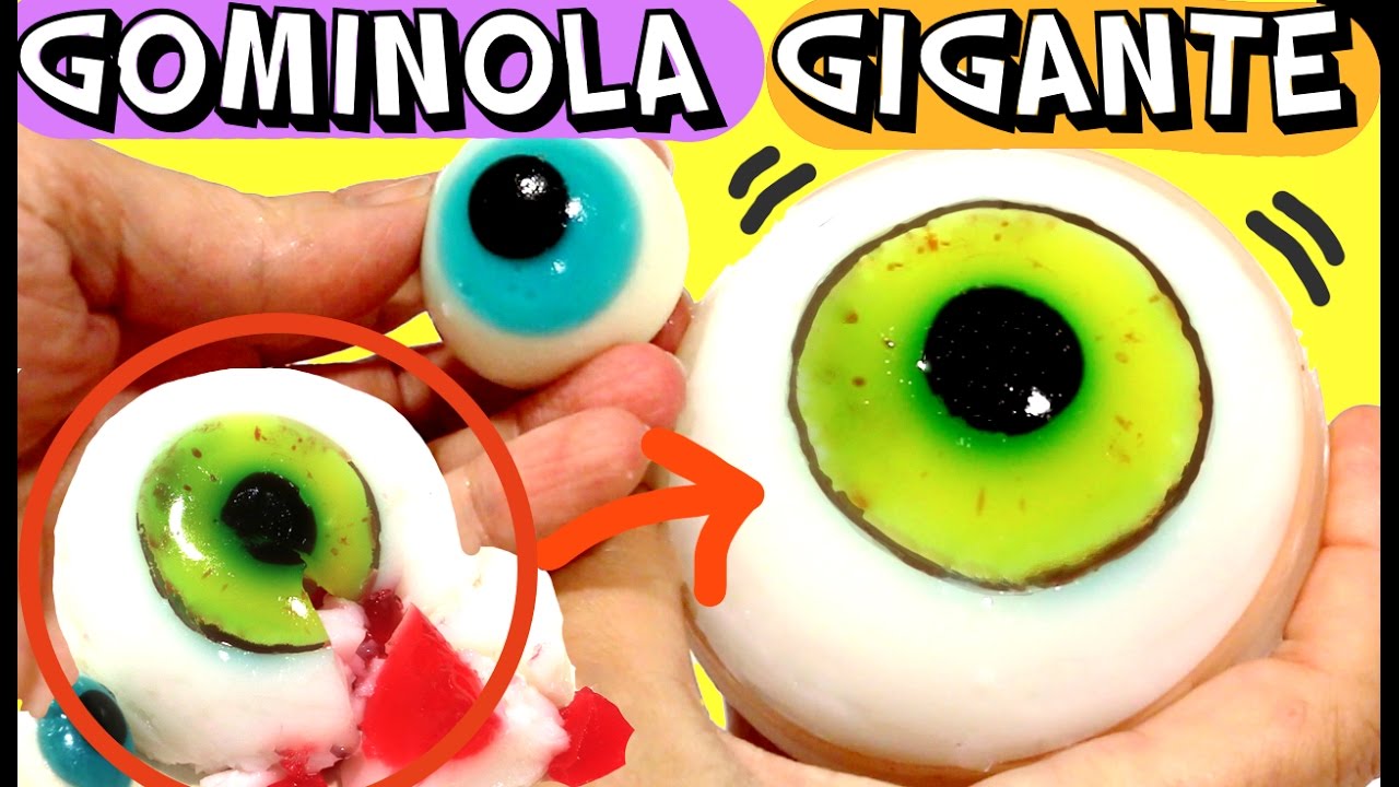 OJO GIGANTE DE GELATINA SIN MOLDE PARA HALLOWEEN. Postre asqueroso