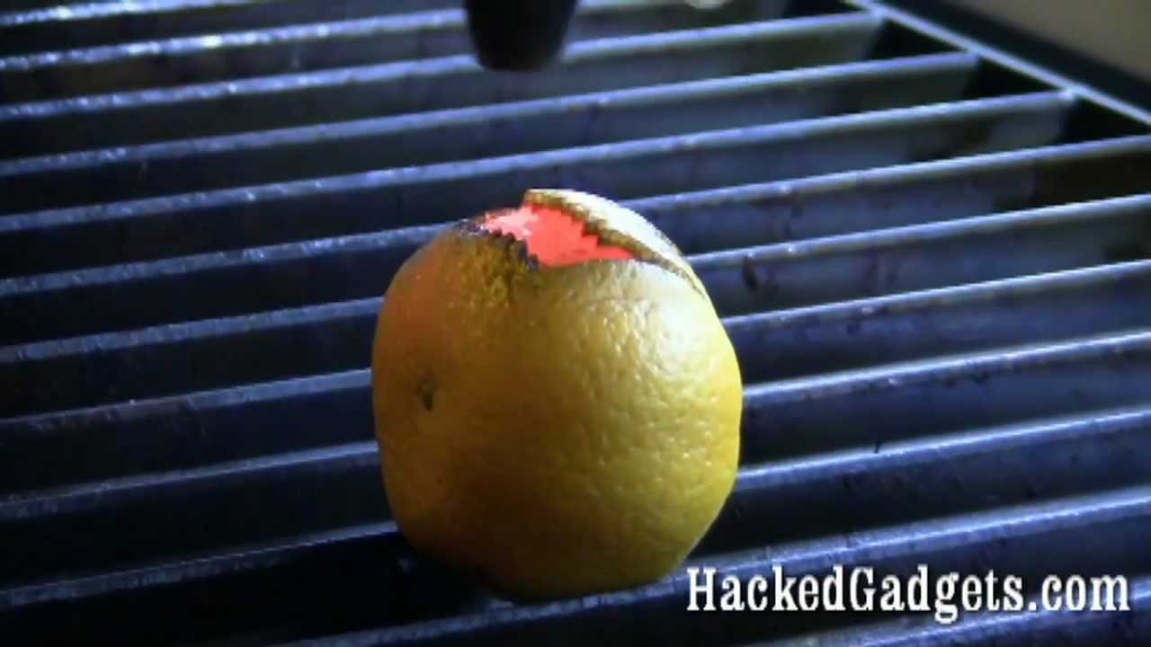 Halloween Orange Laser Etched into a Glowing Mini Pumpkin