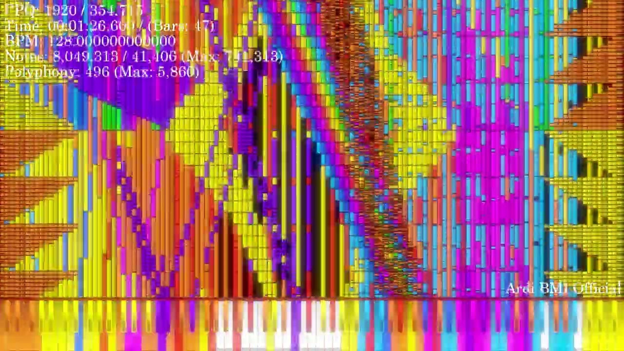 [Black MIDI] Elektronomia - Sky High Community merge | 100 million notes