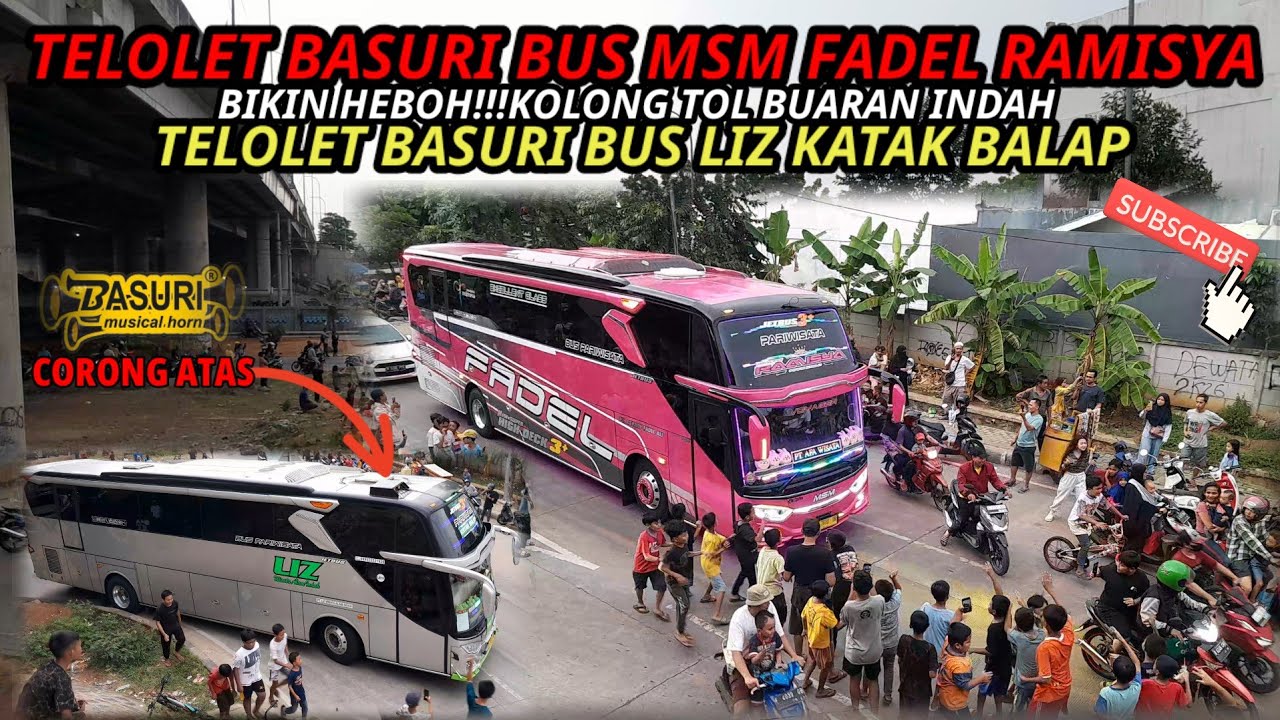 BIKIN HEBOH‼️TELOLET BASURI BUS MSM FADEL RAMISYA DI KOLONG TOL BUARAN INDAH