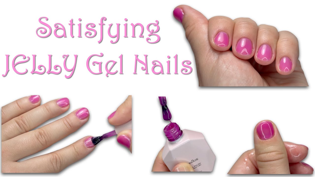 Jelly Gel Nails at Home ASMR💆‍♀️