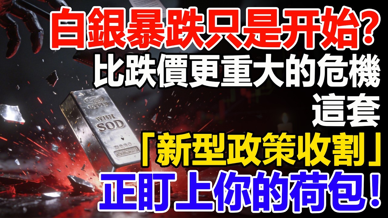 白銀暴跌只是开始？比跌價更重大的危機：這套「新型政策收割」正盯上你的荷包！#白銀#黃金#貴金屬#美元#現貨價格#投資#理財#黃金#銀行#經濟學#金融#理財#比特幣