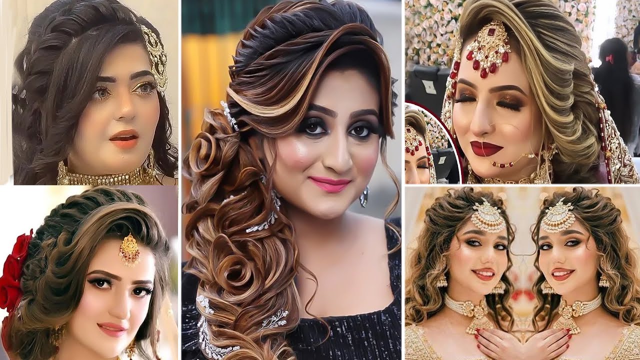 5 Bridal hairstyles kashee's l front variation l Wedding hairstyle kashee's l reception look