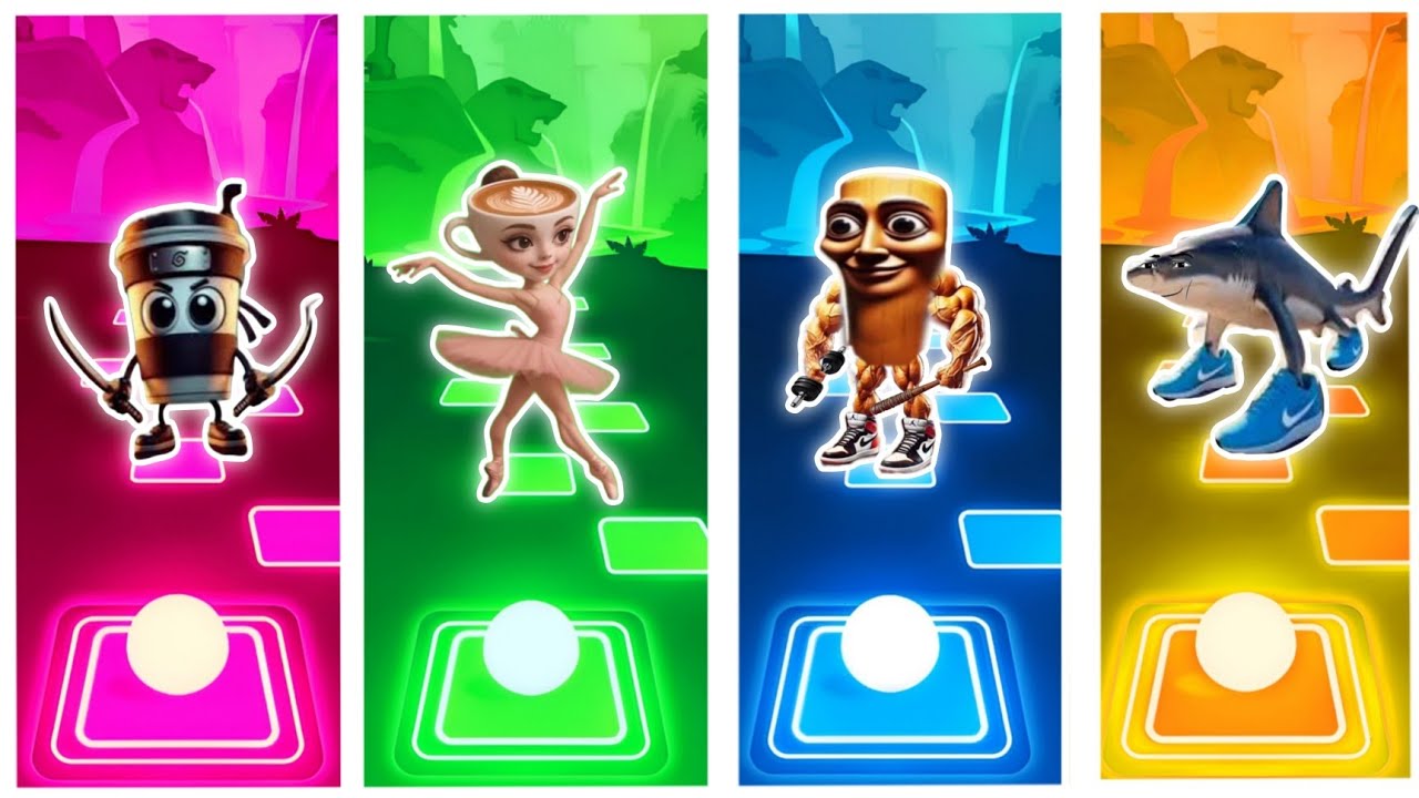 Ballerina capuchina VS Tralala Trala VS Tung Tung sahur Tiles Hop EDM Rush