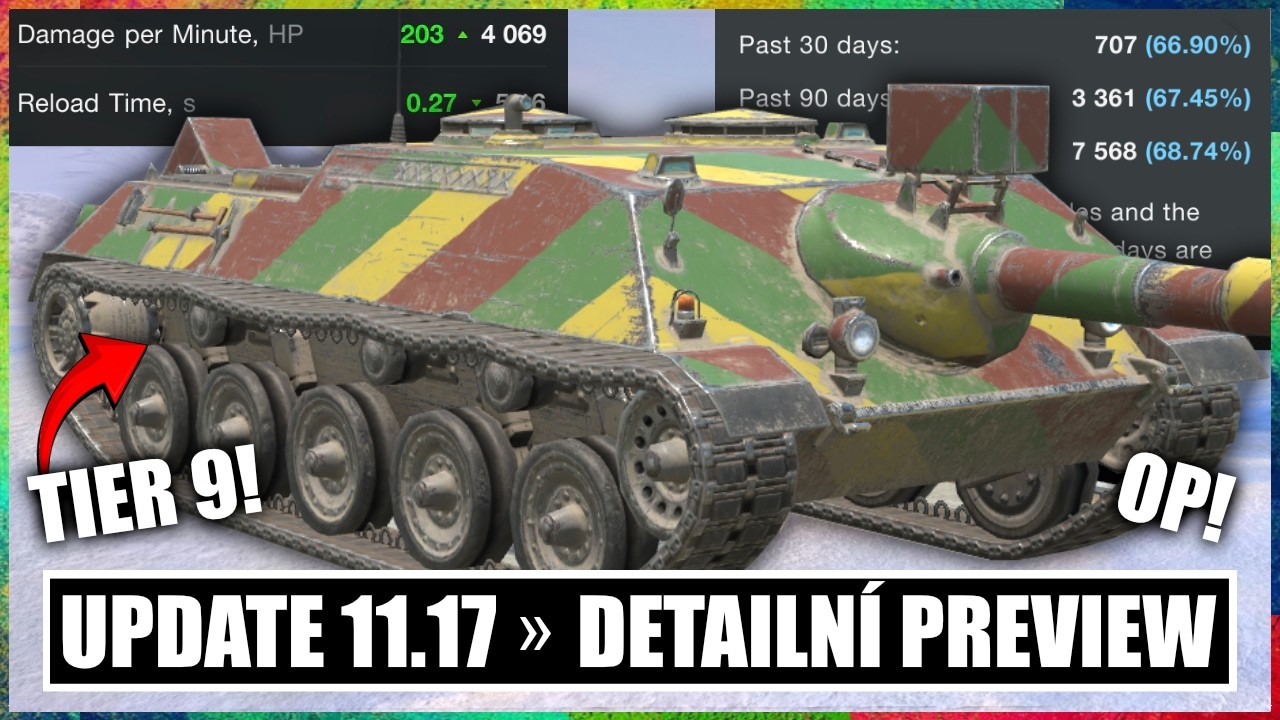 🔴 Update 11.17 je tu! » Přesun OSMIČEK na DEVÍTKY, zlepšené tanky, marky pro T7 + mega OP Kanonen!