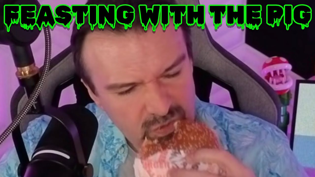 DSP Disgustingly Stuffs His Face With Burger King, Feasting With The Pig