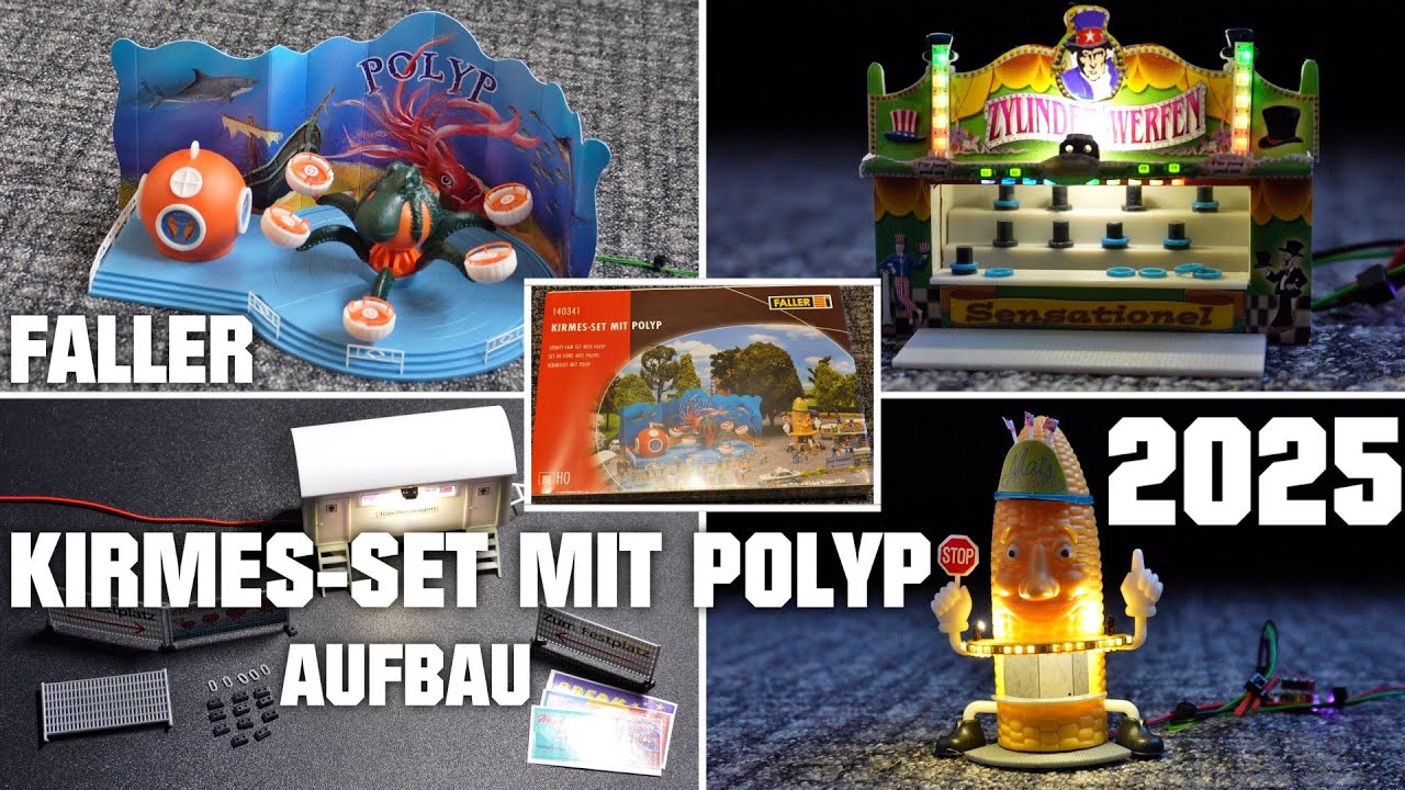 Kirmes-Set mit Polyp (140341) Faller 2025 ► Modellaufbau │MGX