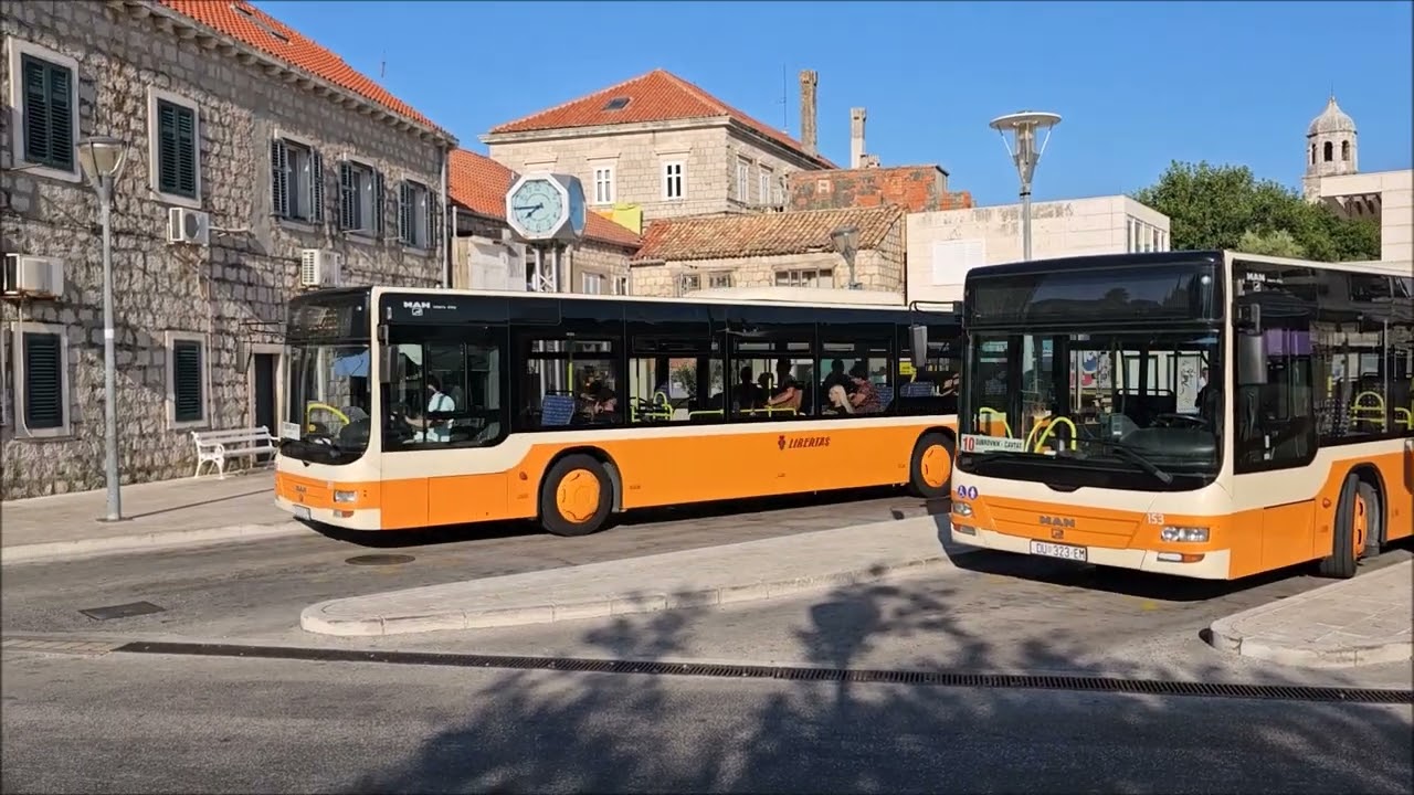 289 - Croatia, Cavtat, Dubrovnik and Srebreno: Libertas buses in July 2023