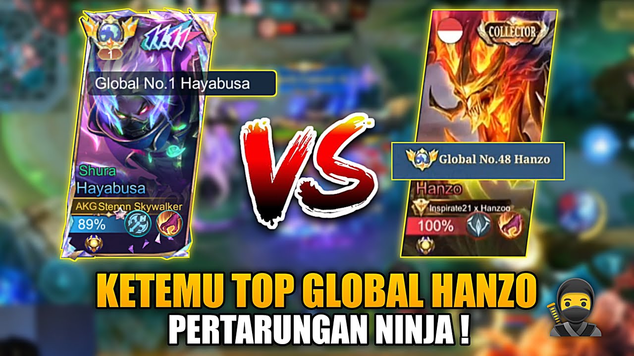 AKHIRNYA PERTARUNGAN NINJA ! 🥷 KETEMU TOP GLOBAL HANZO ! PERTARUNGAN TOP GLOBAL HERO ! 