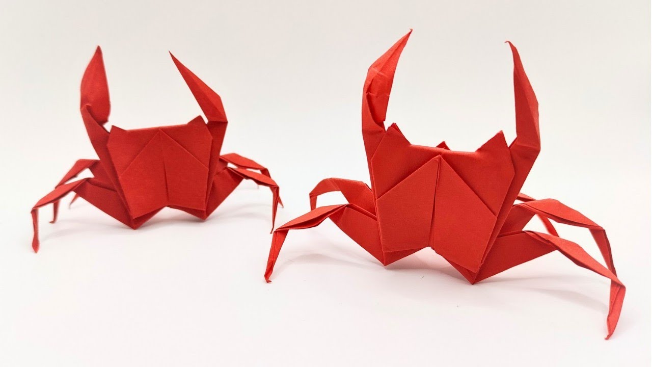 Origami CRAB tutorial 🦀 How to make a paper crab