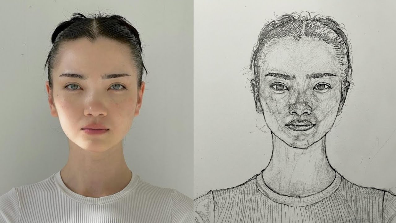 mastering facial drawing with the LOOMIS method in just minutes 